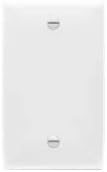 ENERLITES Blank Device Wall Plate, Gloss Finish, Mid-Size 1-Gang 4.88" x 3.11", Unbreakable Polycarbonate Thermoplastic, UL Listed, 8801M-W, White