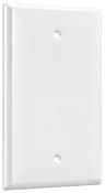 ENERLITES Blank Device Wall Plate, Gloss Finish, Mid-Size 1-Gang 4.88" x 3.11", Unbreakable Polycarbonate Thermoplastic, UL Listed, 8801M-W, White