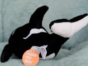 Make My Day Premium Orca Stuffed Animal - 11.8 Inches Orca Whale Plush Easter Gifts for Kids, Plush Toy Killer Whale Shark Stuffed Animal Gifts for Babies, Toddlers