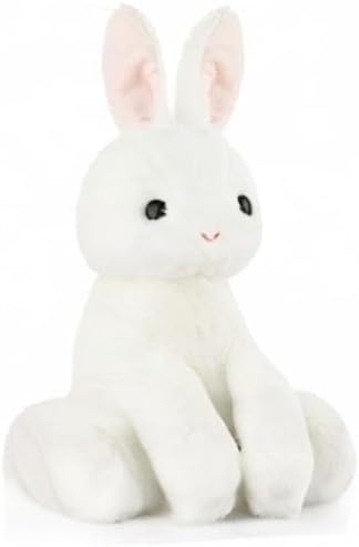 WEIGEDU Rabbit Bunny Stuffed Animals Plush Toys with Pink Ears for Kids Girls Boys Girls Babies Birthday Easter Christmas Bedtime Gifts, Off White