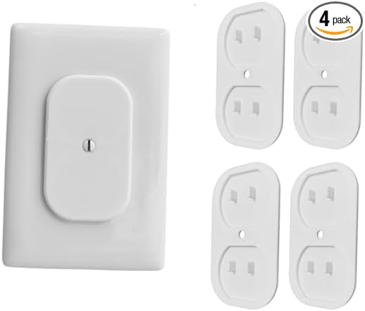 Baby Proof Outlet Cover Locks – Tamper Resistant Duplex Outlet Safety Covers – Screw-On Decorative Wall Plate Guard for Child & Toddler Protection – Easy Install Electrical Socket Shield (Multi-Pack)