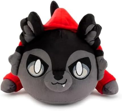 Red-Coated Wolf Cat Plush - Alien Invasion Cat Collection - 100% Embroidered Plushie - Cat Stuffed Animal Collectible (Red-Coated Wolf Cat)