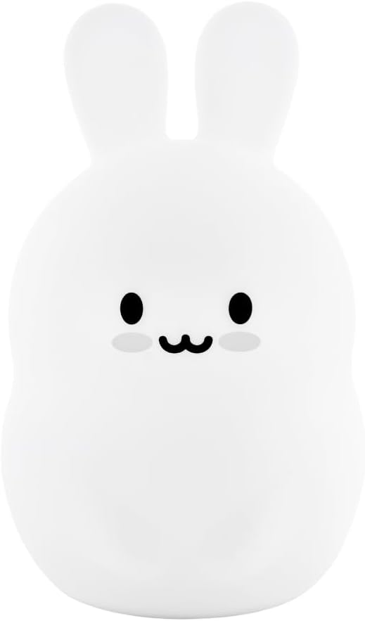 Lumipets Junior Bunny Night Light, Soft Silicone Material, 8 Soothing Colors, Cordless, Easy Control, Portable
