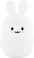 Lumipets Junior Bunny Night Light, Soft Silicone Material, 8 Soothing Colors, Cordless, Easy Control, Portable