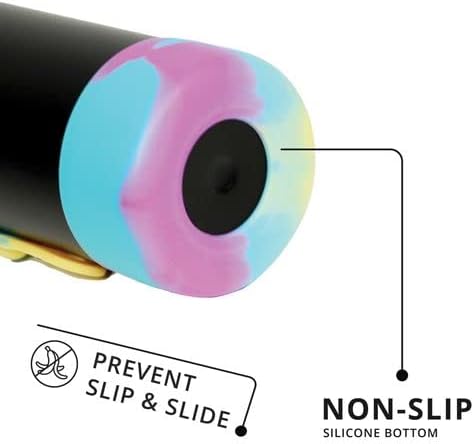 Elemental Iconic Water Bottle for School - 100% Leak-Proof Insulated Water Bottles with Straw Lid & Pop-It Handle - Triple-Wall Insulated & BPA-Free, 20oz – Black Tie Dye