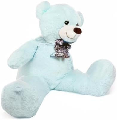 MorisMos Giant Teddy Bear 4 Feet, 47inch Big Teddy Bear Stuffed Animal Plush for Girlfriend, Boyfriend, Light Blue