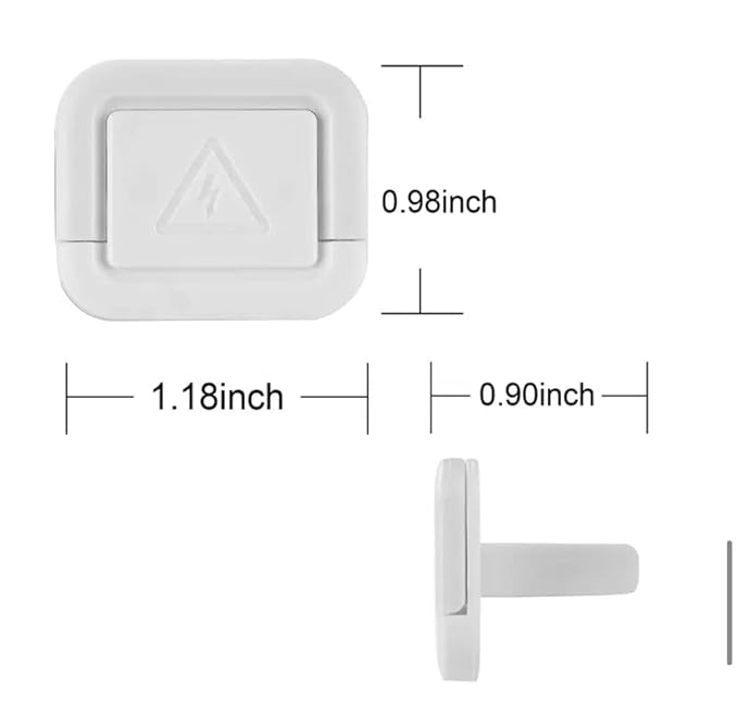 Baby Proofing Outlet Covers, 30 Pack Child Safety Socket Plug Protectors for Electrical Outlets, White Square Socket Covers with Hidden Handle, Toddler Proof Outlet Caps for Home Safety