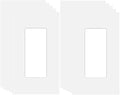 1-Gang Screwless Decorator Wall Plate Cover Single Switch Outlet Electrical Faceplate for Light Switch, Smart Switch, Receptacle, Dimmers, USB Outlet, GFCI, Child Safe Cover Plate, White (10-Pack)