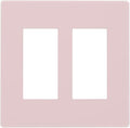 Pink 2 Gang Double Decorator Rocker Light Switch Cover Decorative Cute Girly Girl Bedroom Outlet Switch Face GFCI Wall Plate Electrical Switchplate Screwless for Dimmer