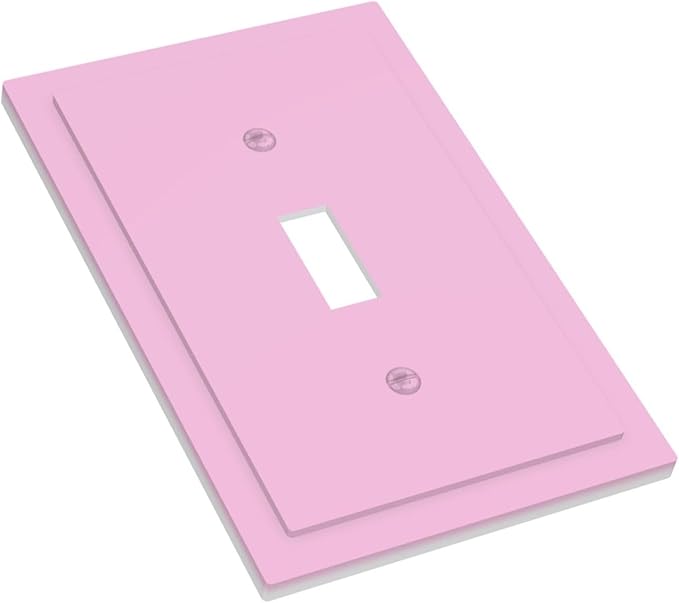 Decorative Light Purple Toggle 1-Gang Toggle Light Switch Cover, Pretty Beauty Romantic Lavender Girly Fashion Trendy Elegant Purple Single Electrical Device Switch Face Wall Plate One Gang