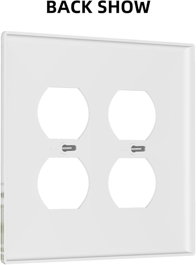 Green Eucalyptus Plant Leaves Vine Outlet Covers 2 Gang Double Duplex Decorative Light Switch Covers Electrical Wallplates Socket Faceplate for Bed Room Living Room Decor