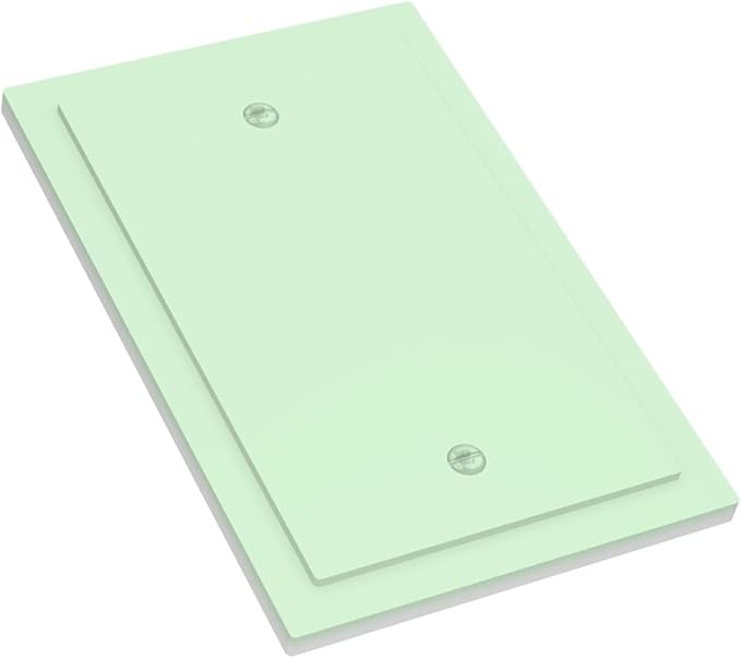 Green Decorative 1 Gang No Device Blank Wall Plate Blank Light Switch Cover Switchplate Electric Unused Faceplate Covers