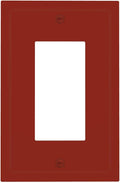 Decorative Thick Maroon Red 1 Gang Decorator Light Switch Wall Plate Cover Electrical Solid Colored Brown Wine Grape Red GFCI/Rocker Outlet Switches Face Wall Plate Cover
