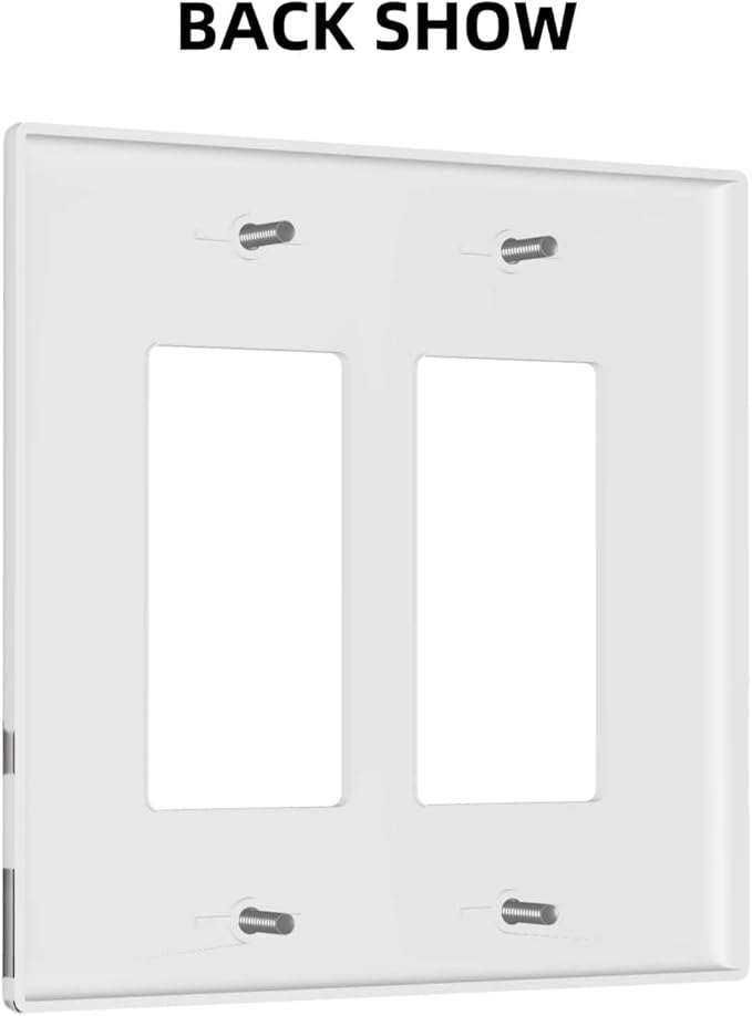 Double Rocker Wall Plate Gamer Room Video Game Decor Light Switch Cover 2 Gang Decorative Gfci Electrical Switchplate Home for Bathroom Bedroom Kitchen Decor 4.6"X4.5"