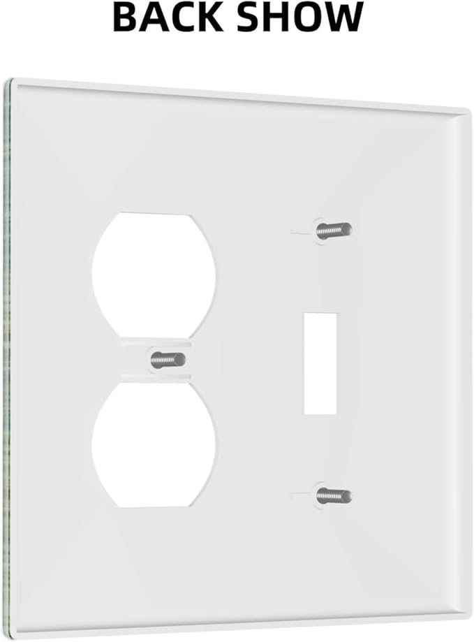 Sage Green Boho Vintage Floral Wallplates 1 Toggle 1 Duplex Switch Plate Electrical GFCI Faceplate Decorative Light Switch Covers for Bedroom Living Room Decor