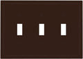 Coffee Brown 3 Gang Light Switch Plate Decorative Triple Toggle Wall Plate Cover Electrical Faceplate Switch Face Plate