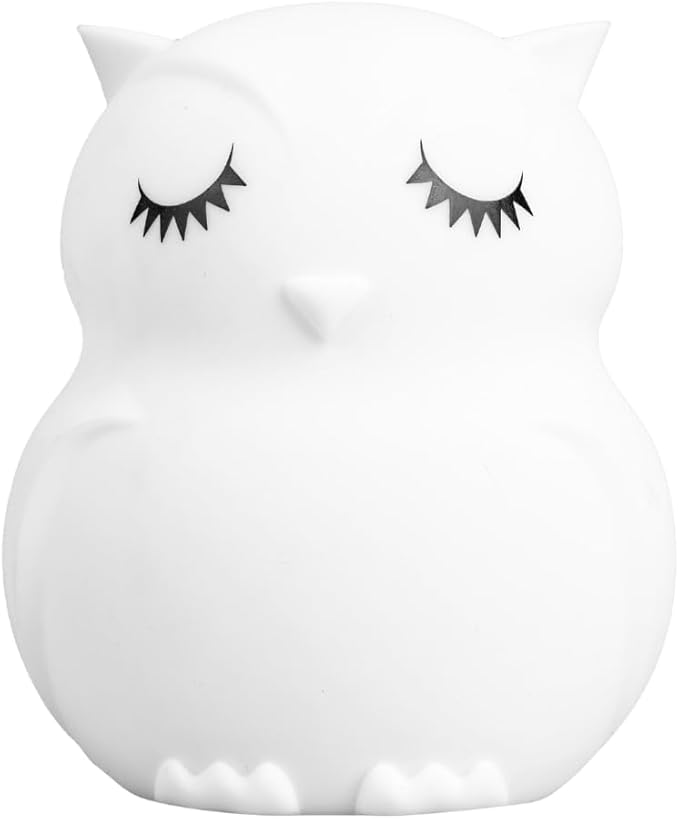 Lumipets Animal Kids Night Light, Junior Owl, Soft and Safe Silicone Rubber Lamp, Soothing Colors, Portable, Easy Control
