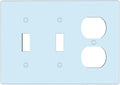 Aqua/Teal 3 Gang 2 Toggle 1 Duplex Combination Light Switch Plate Decorative Triple Toggle Wall Plate Cover Electrical Faceplate Switch Face Plate