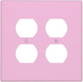 Lavender Purple 2 Gang Double Duplex Receptacle Combination Outlet Light Switch Cover Wall Plate Elegant Trendy Funky Modern Electrical Dual Device Switch Face Wall Plate