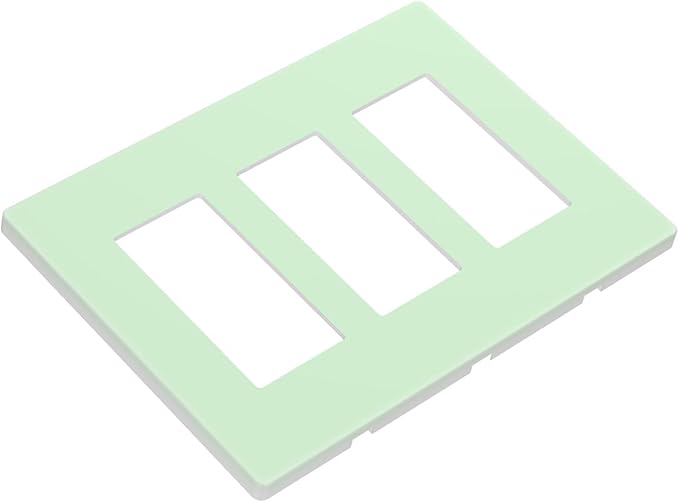 Green 3 Gang Triple Rocker/Decorator Light Switch Wall Plate Cover Decorative GFCI Electrical Faceplate Switchplate Dimmer