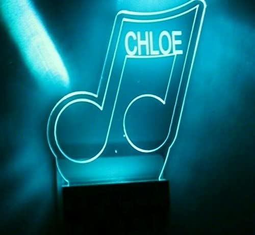 Night Light Multi Color Personalized LED Plug-in, Ultra-Slim Touch Night Light Smart Dusk to Dawn Sensor, Kids Children's Bedroom Kitchen Bathroom Hallway Play Room Variations (Music Notes)