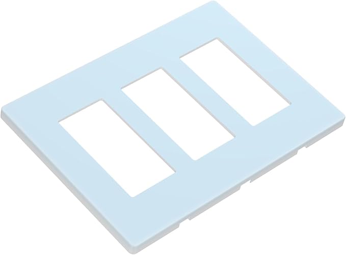 Aqua/Teal 3 Gang Triple Rocker/Decorator Light Switch Wall Plate Cover Decorative GFCI Electrical Faceplate Switchplate Dimmer