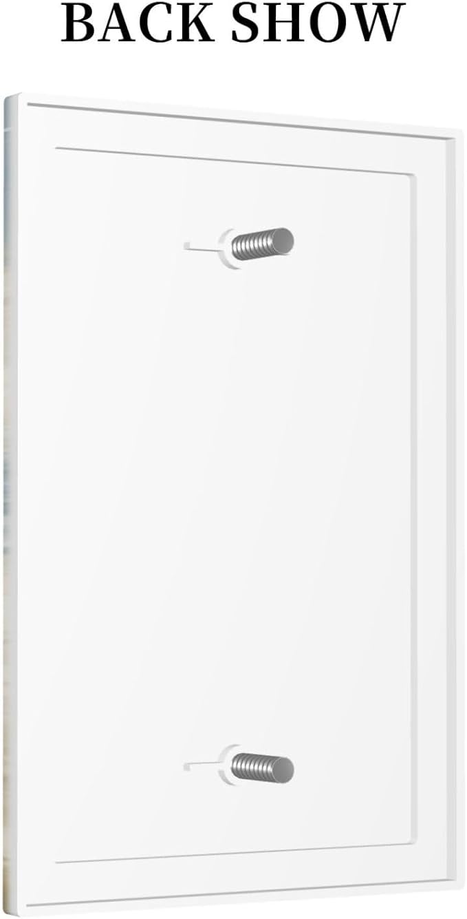 Sea Beach 1 Gang Light Switch Cover Electrical No Device Wall Plate Old Ship Reed Lighthouse Seascape Switchplates Decorative Faceplate for Bedroom Kitchen Living Room Decor