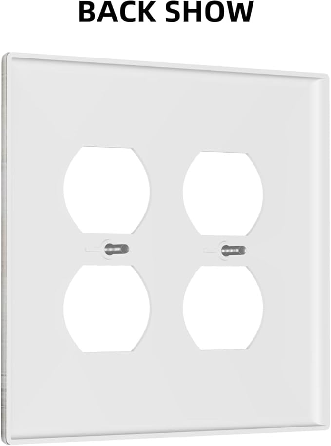 Decorative Outlet Covers Blue Butterfly Rustic Flower Inspirational Quotes 2 Gang Double Duplex Light Switch Cover Wall Plates Electrical Socket Cover Art Faceplate for Bathroom Bedroom Decor