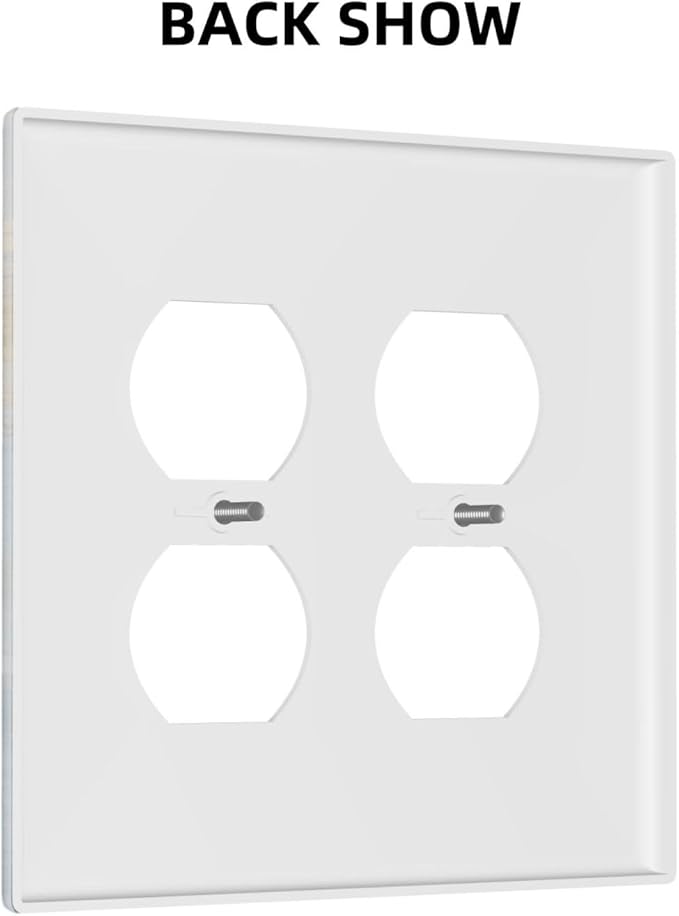 Decorative Outlet Covers Motivational Quotes Blue Abstract Texture 2 Gang Light Switch Cover Plate Double Duplex Wall Plates for Electrical Outlets Switch Plate Covers for Home Decor