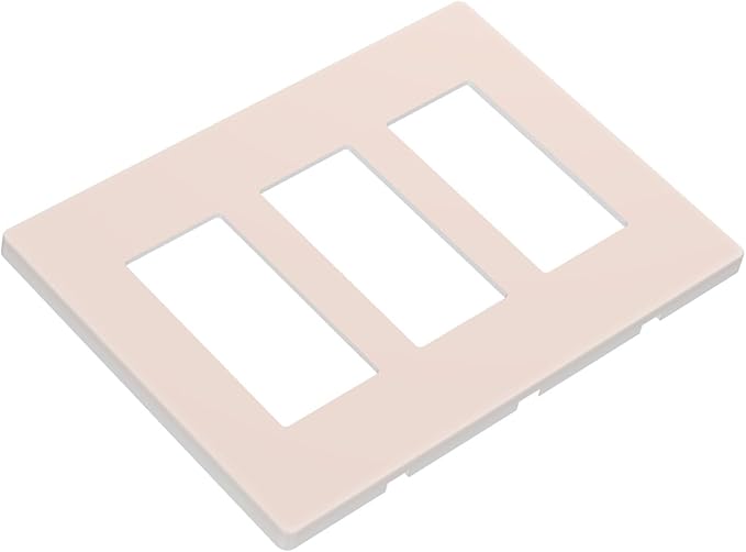 Beige 3 Gang Triple Rocker/Decorator Light Switch Wall Plate Cover Decorative GFCI Electrical Faceplate Switchplate Dimmer
