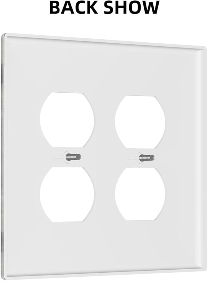 Decorative Outlet Covers Rustic Barn Door Vintage Farmhouse Country 2 Gang Double Duplex Light Switch Cover Wall Plates Electrical Socket Cover Art Faceplate for Bedroom Carbin Decor