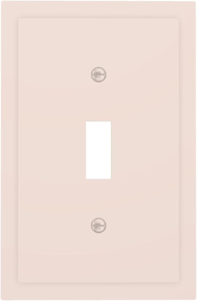 Beige 1 Gang Light Switch Cpver Outlet Covers Decorative Single Toggle Wall Plate Electrical Switchplate Faceplate