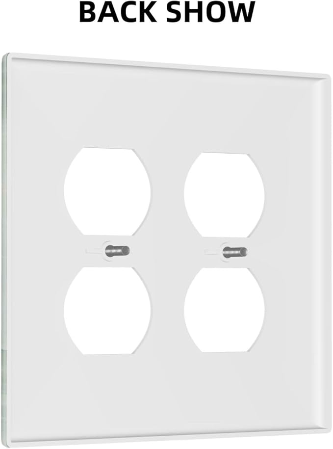 Outlet Covers Green Marble Luxury Abstract 2 Gang Decorative Light Switch Cover Double Duplex Wall Plates Switch Plates Electrical Socket Covers for Bathroom Bedroom Decor