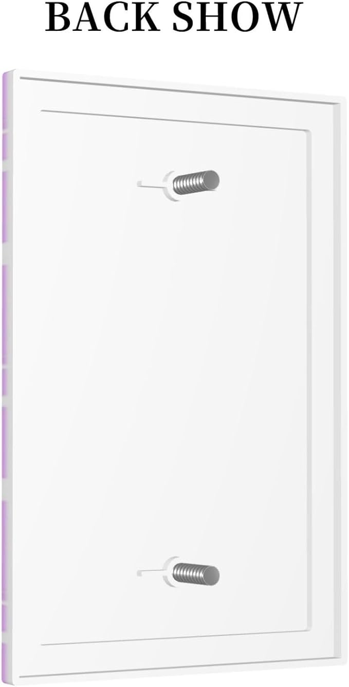 Rainbow Stripes Unicorn Kid Girls Theme 1-Gang No Device Decorative Blank Receptacle Wall Plate Funny Cute Colorful Girly Light Switch Mid-Size Electrical Face Plate Cover for Unused Outlets/Switches
