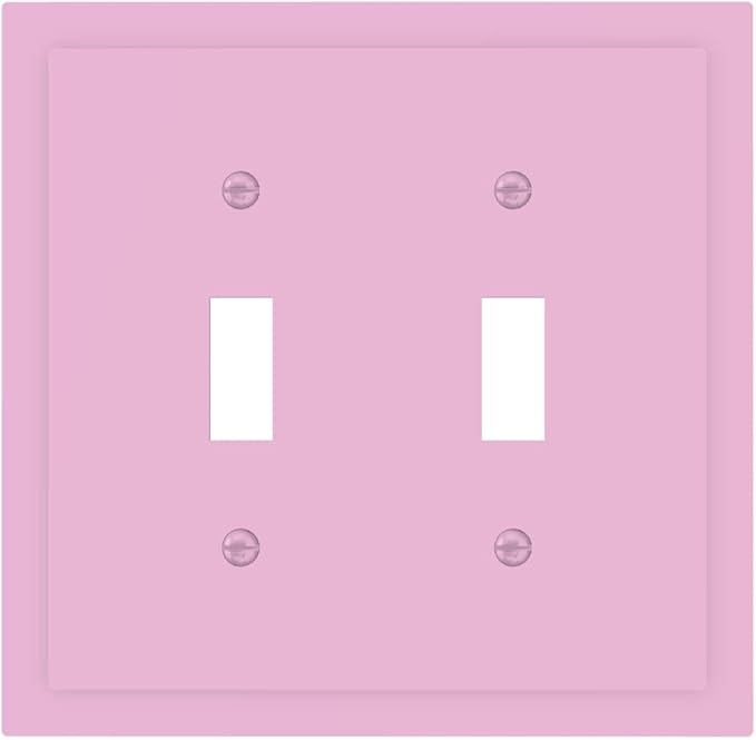 Light Purple Decorative 2 Gang Toggle Outlet Light Switch Cover Woman Pretty Funky Romantic Double Device Wall Plate Electrical Faceplate Dual Device Switchplate (Lavender)