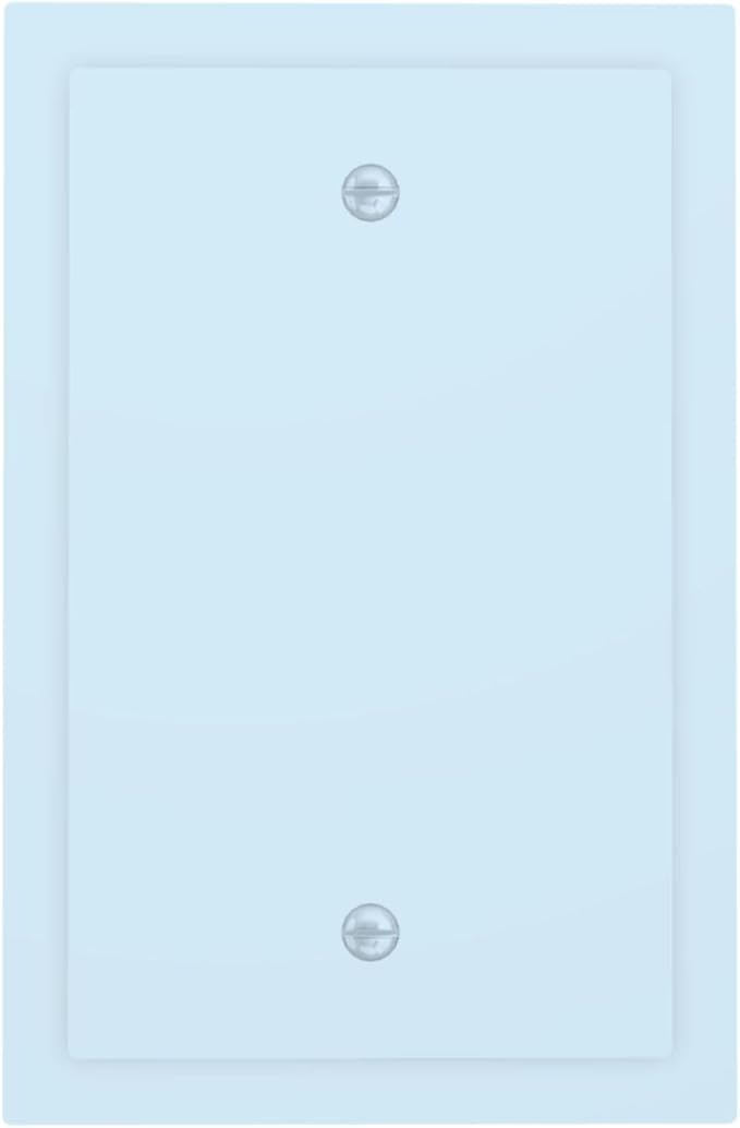 Aqua/Teal Decorative 1 Gang No Device Blank Wall Plate Blank Light Switch Cover Switchplate Electric Unused Faceplate Covers