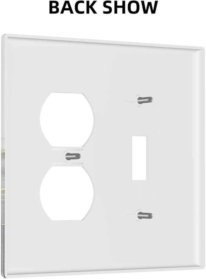 Wallplates Black And Gold Marble White Golden Leaves 1 Toggle 1 Duplex Switch Plate Electrical GFCI Faceplate Decorative Light Switch Covers for Bedroom living Room Decor