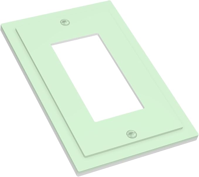 Green Decorative 1 Gang Rocker/Decorator Outlet Light Switch Wall Plate Cover Faceplate Face Switch GFCI Outlet Cover Plate