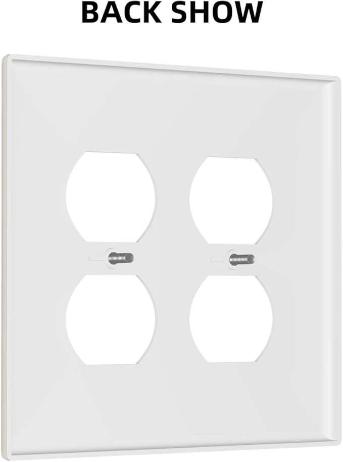 Beige 2 Gang Double Duplex Receptacle Combo Outlet Light Switch Cover Wall Plate Electrical Faceplate Decorative Dual Device Switchplate