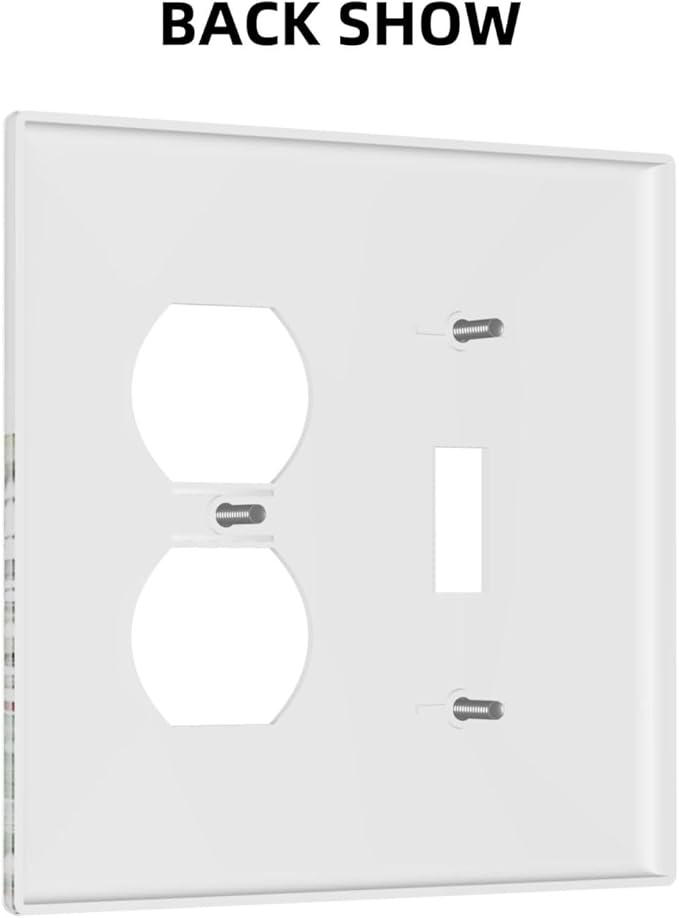 Wildflower Garden Rustic Green Leaf Floral Wallplates 1 Toggle 1 Duplex Switch Plate Electrical GFCI Faceplate Decorative Light Switch Covers for Bed Room Living Room Decor