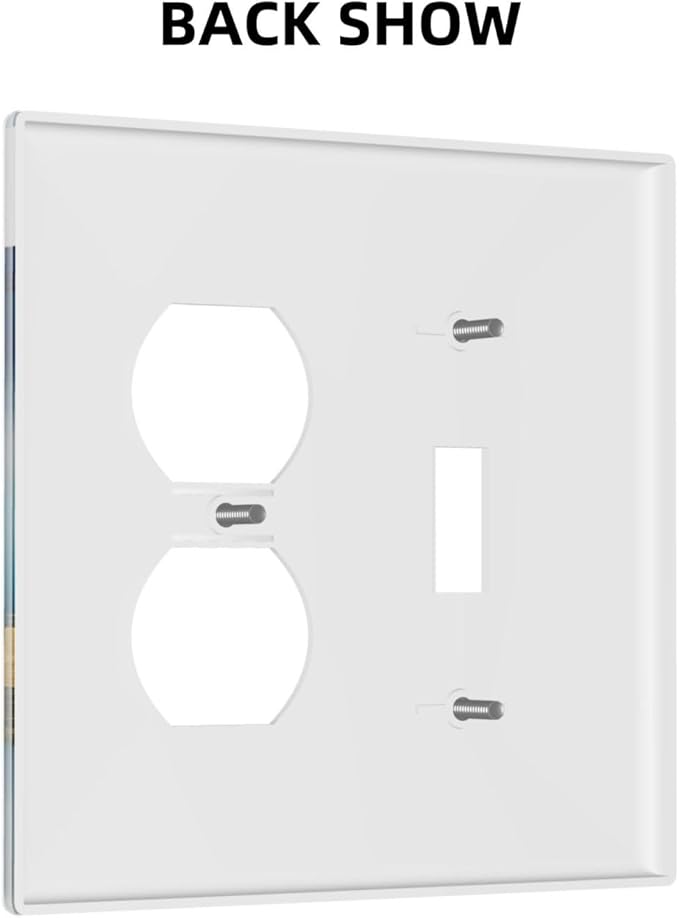 Mountains Landscape Lake Bird Reflection Wallplates 1 Toggle 1 Duplex Switch Plate Electrical GFCI Faceplate Decorative Light Switch Covers for Bedroom Living Room Decor