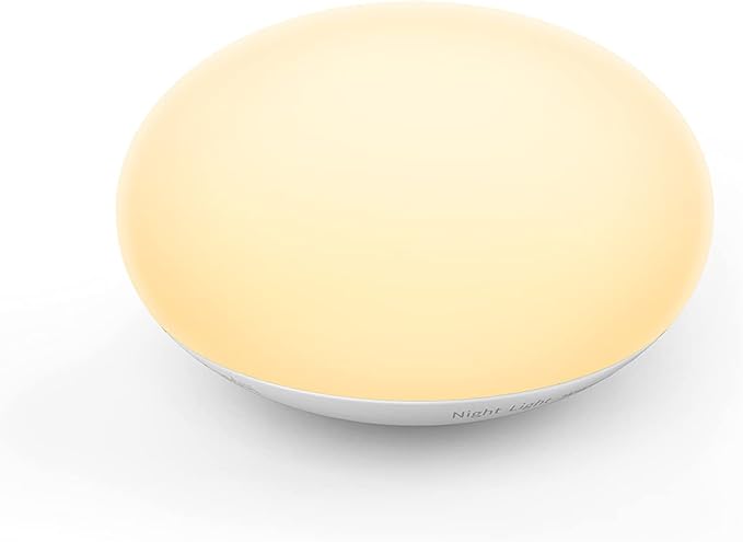 EASZZZ Baby Night Light, Nursery Night Lamp for Breastfeeding, Soft BPA Free Silicone Touch Night Lamp, Eye Caring, Easy Flip Design, Stepless Dimming, 1-Pack