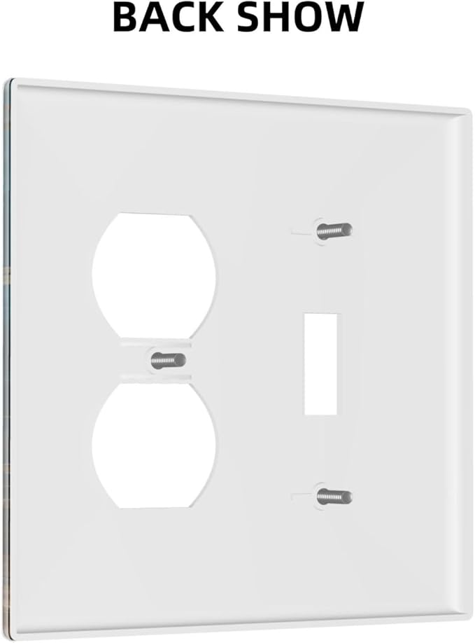 Delicate White Daisy Jars Retro Wood Background Wallplates 1 Toggle 1 Duplex Switch Plate Electrical GFCI Faceplate Decorative Light Switch Covers for Farmhouse Home Decor