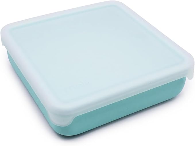 melii Reusable Silicone Sandwich Container | Leak-Resistant Food Storage with Easy-Open Lid, BPA-Free, Dishwasher & Microwave Safe, Lunch Box for Kids & Adults (Blue)