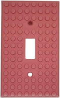 Brick Wall Plate, Single Toggle Light Switch Cover for Kids Bedroom, Game Room, 1-Gang (Pink)