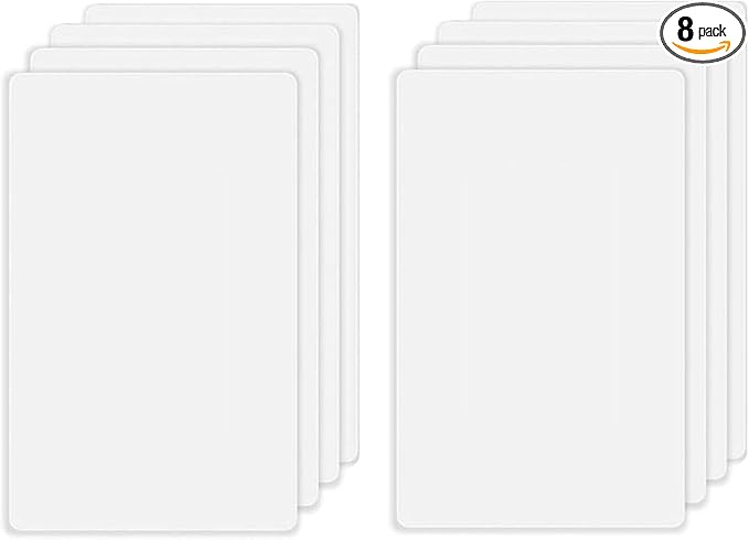 ZEFTV Screwless Blank Wall Plates 1-Gang Blank Switch Outlet Electrical Cover Plate Unbreakable Thermoplastic Faceplate for Decorative Receptacle Outlet Switch, White (8 Pack)