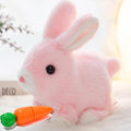 SUQ My Realistic Bunny Toy Interactive Realistic Stuffed Bunny with Moving Ears & Nose, Lifelike Rabbit Plush Toy for Kids Girls Boys Easter Birthday Gift