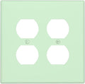 Green 2 Gang Double Duplex Receptacle Combo Outlet Light Switch Cover Wall Plate Electrical Faceplate Decorative Dual Device Switchplate