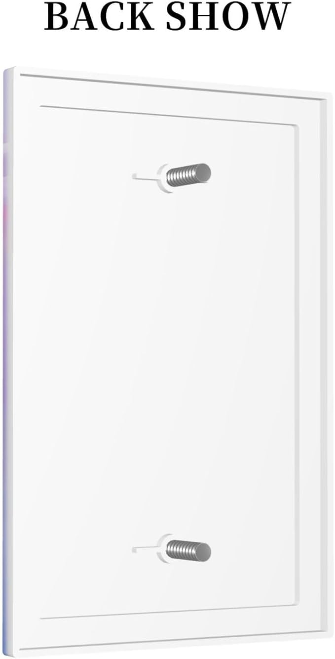 Light Switch Cover Rainbow Sky with Clouds Wall Plate Cover 1 Gang Blank No Device Decorative Outlet Covers Electrical Switchplate for Bathroom Home Decor