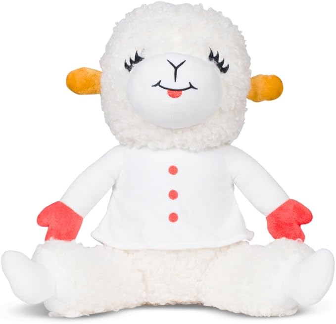 Lamb Chop Nostalgic Spring Cuddle Pillow, Super Soft & Cozy Plush, 14" Tall, (Officially Licensed Product) by Franco Collectibles